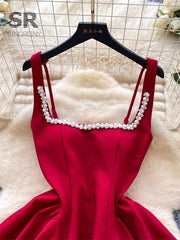 SINGREIN Pearl Beading Gala Dress