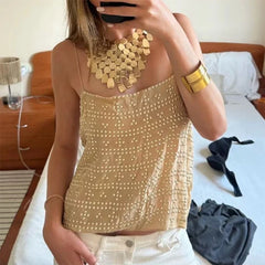 Festival Rave Club Party Sleeveless Flowy Crop Tops