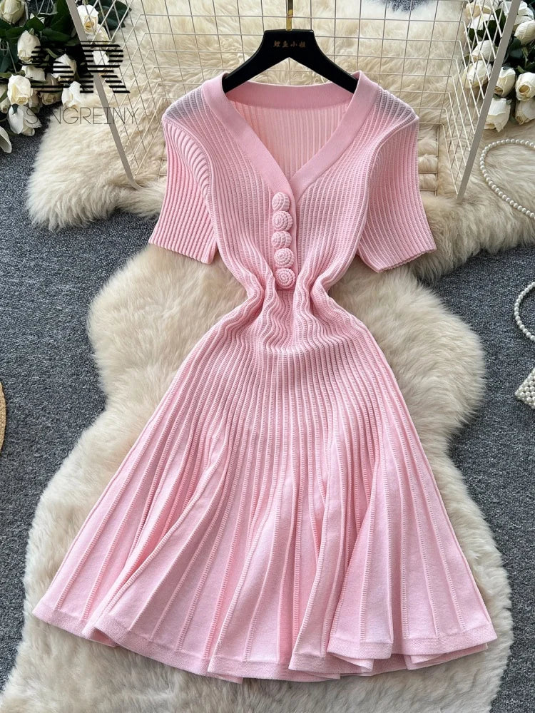 Minimalist Solid Knitted SunDress