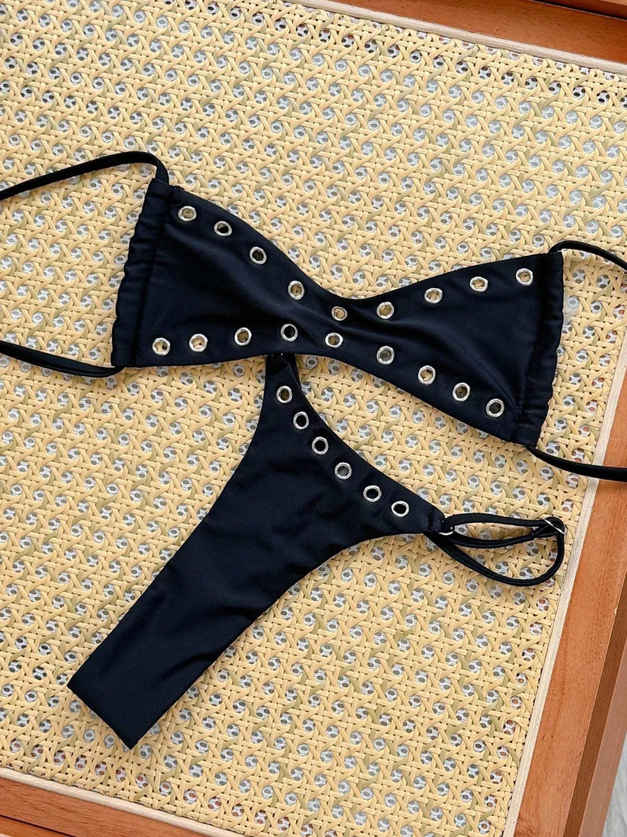 XS - L Halter Mini Micro Thong Bikini
