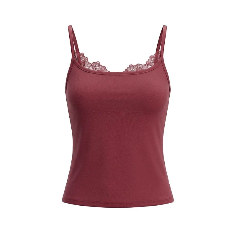 Coquette Lace Trim Cami Top