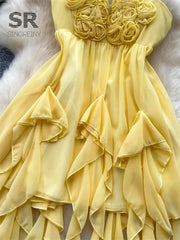 Ruffle 3D Floral SunDress