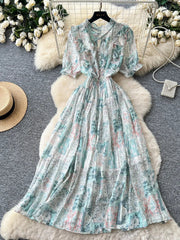 Romantic Holiday Floral Dress