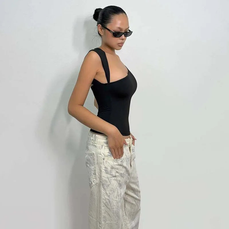 Irregular Neck Tank Top