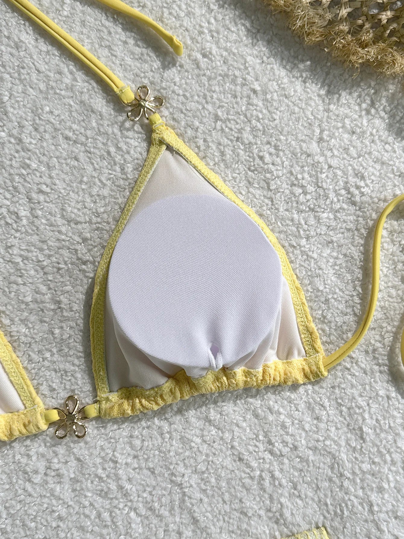Sexy Drawstring Pleate Skirt 3 Piece Bikini Set
