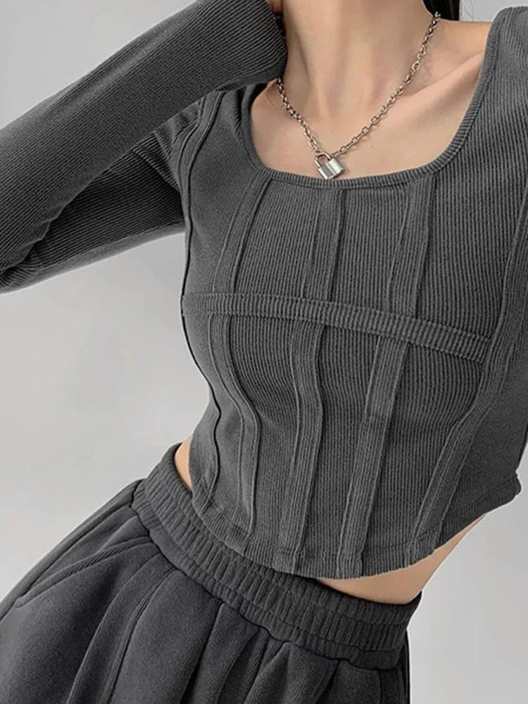 Y2k T-shirt Girls Crop Tops