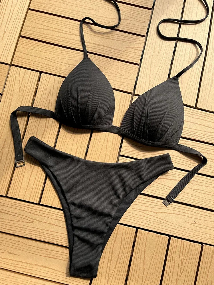 Halter Bra Cup Bikini