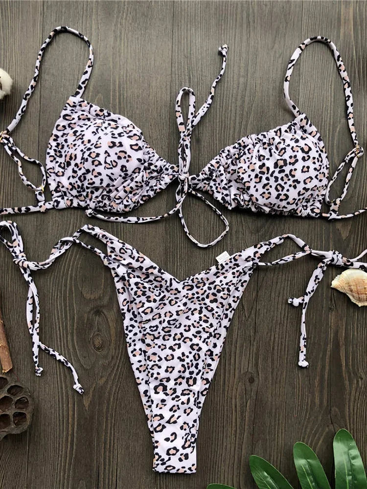 Sexy Ruffle Frilled Micro Thong Bikini