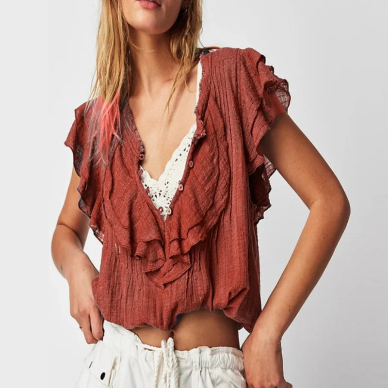 Ruffle Crop Top