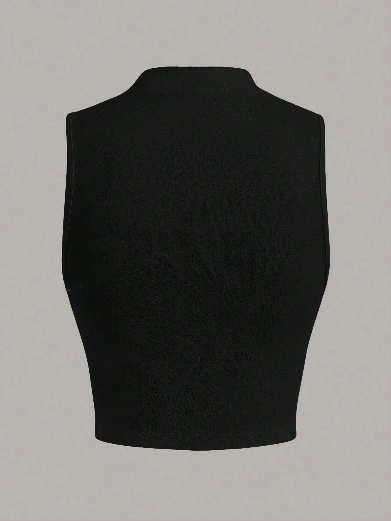 Casual Mock Neck Sleeveless Tank Top