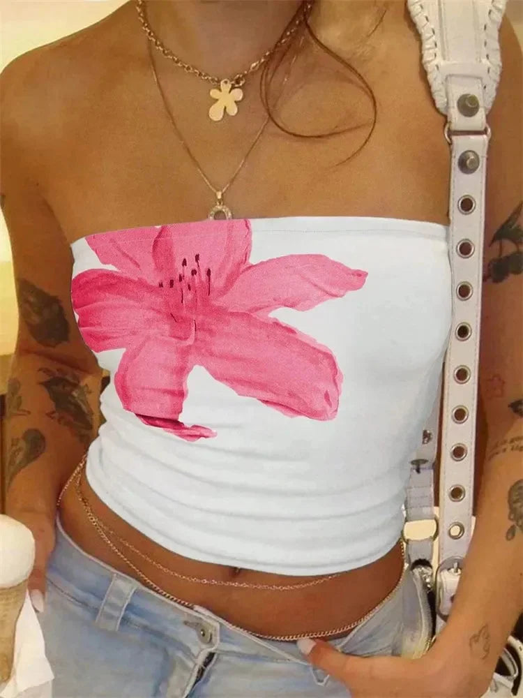 Women's Floral Printed Tube Top