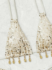 Luxury Sequin Beige Bikini Set