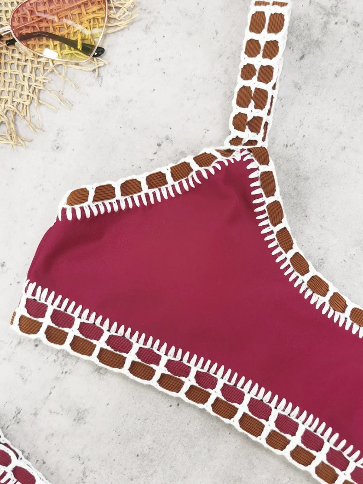 Sexy Hollow Out Knitted Bikini Set