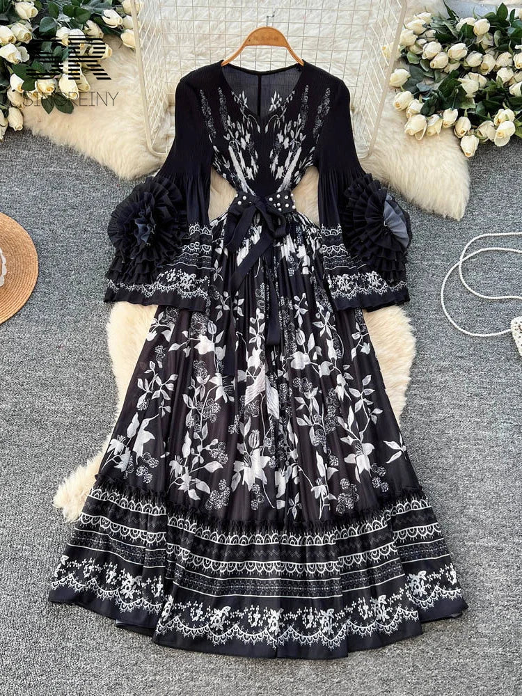 Vacation Artistic Print Dress