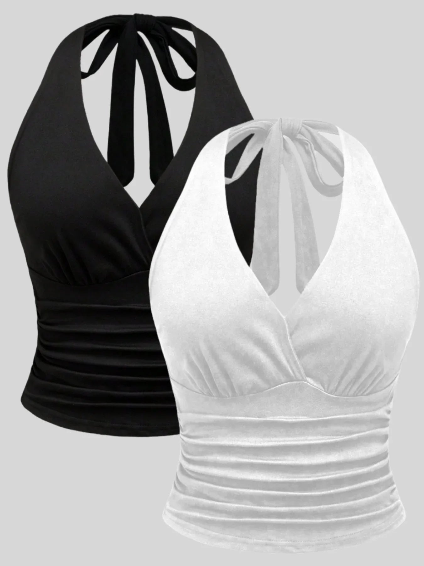 Women's 2 Piece Halter Cami Top