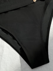 Sexy Black Starfish High Waist Bikini Set