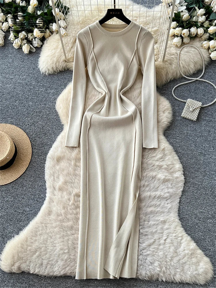 Autumn Simple Knitted Dress