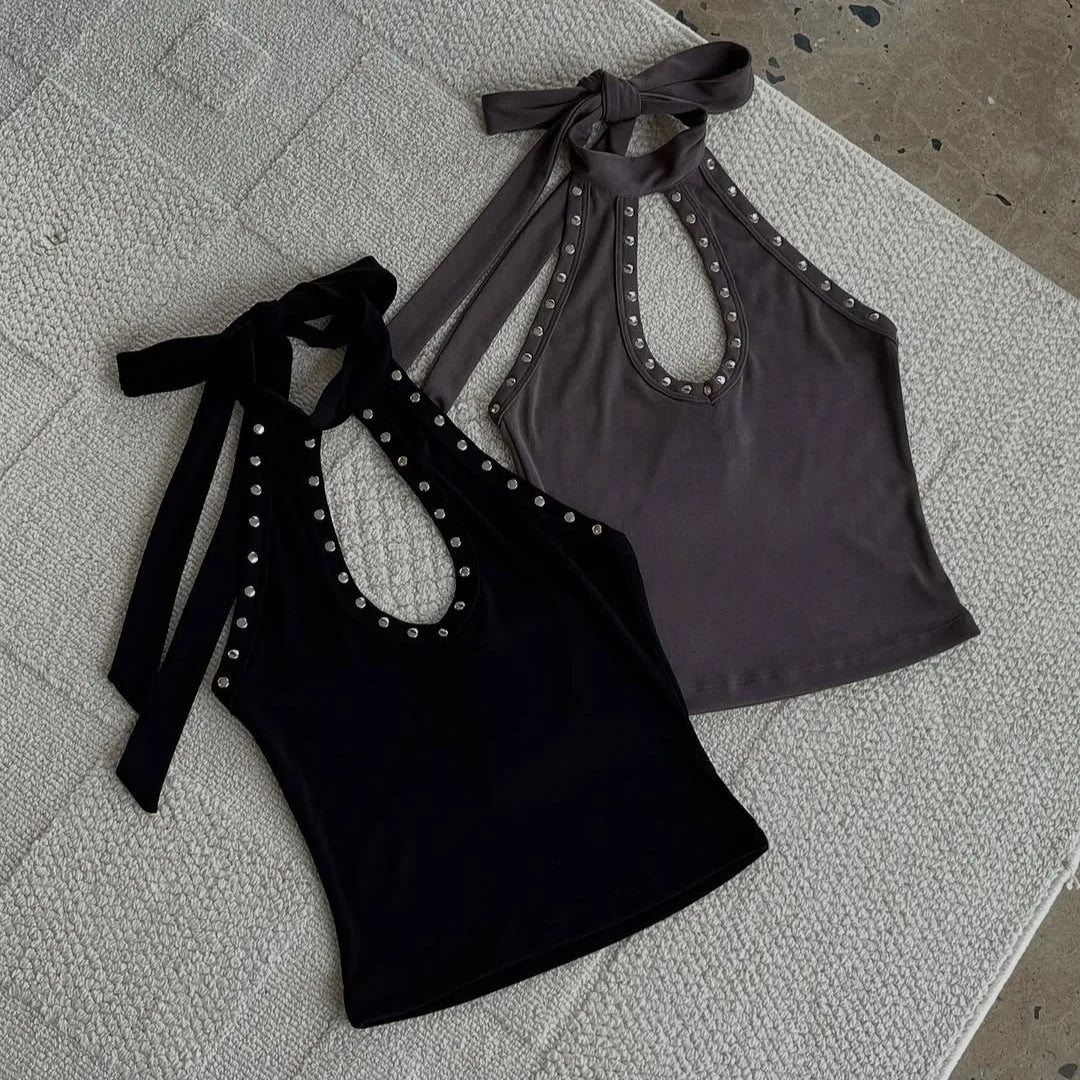 Halter Tie Back Crop Top