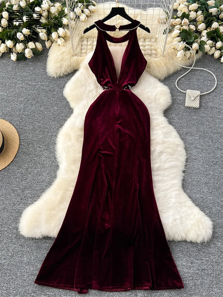 Sexy Senior Velvet Dress