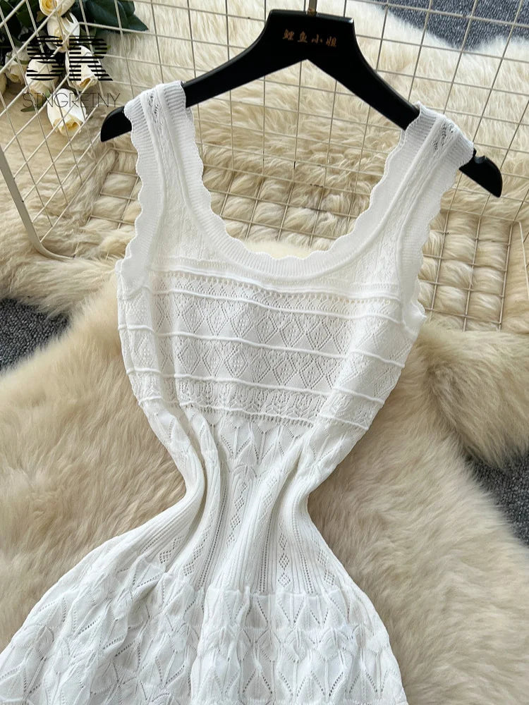 Hollow Out Knit Dress