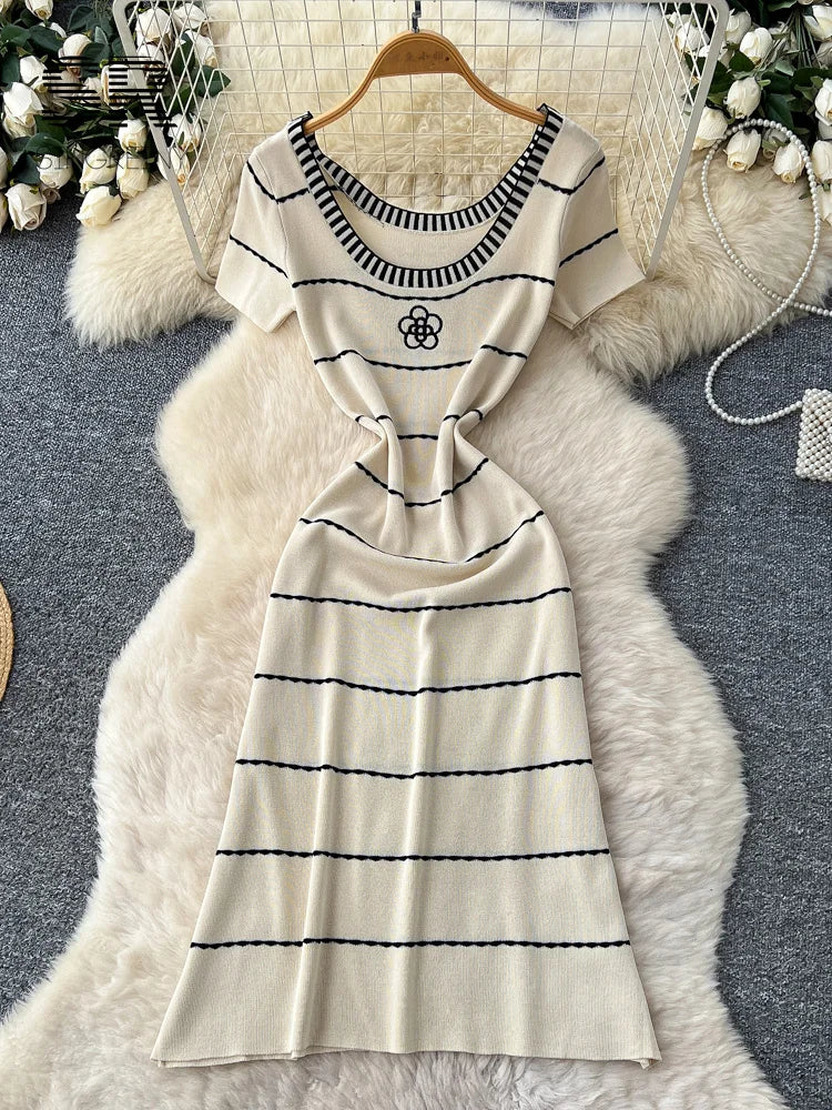 Striped Vacation Long Dress