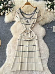 Striped Vacation Long Dress