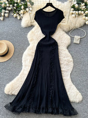 Lace Knitted Long Dress
