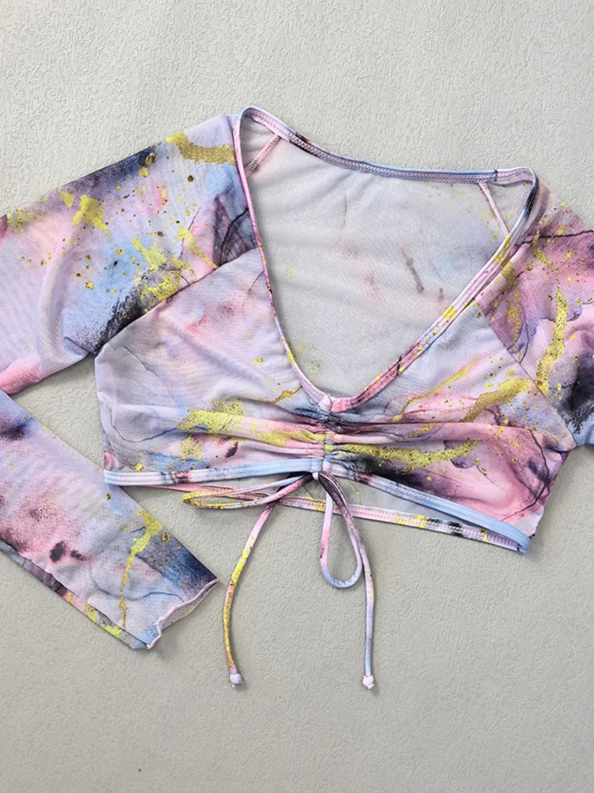 Sexy Purple Marble Print Bikini
