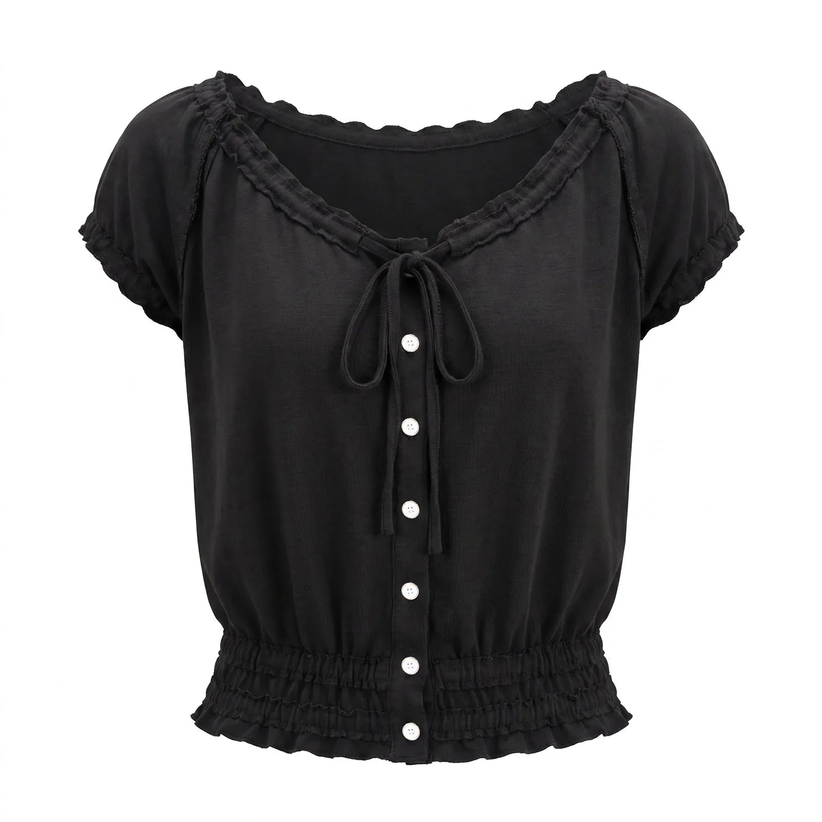 Women's Cap Sleeve Button Down Shirts