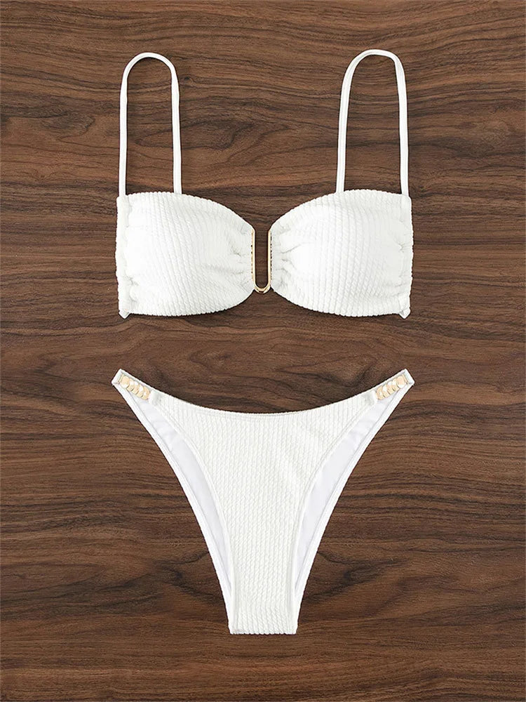 Sexy U Neck Bikini Set