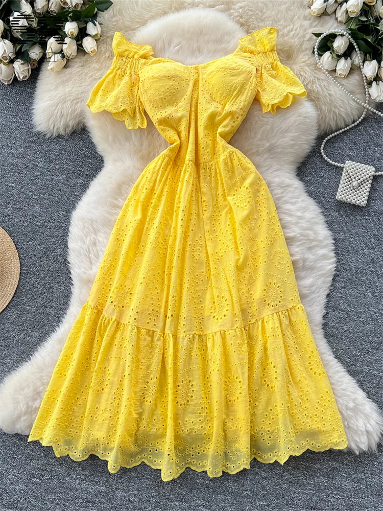 Embroidered Vacation Dress