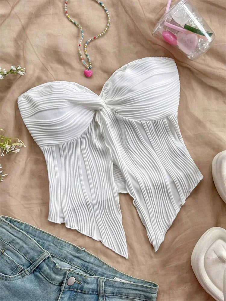 Twist Knot Front Crop Top