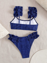 Sexy Ruffles Strap Bikini Set