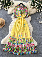 Chiffon Floral Vacation Dress