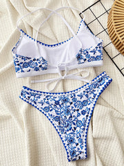 Sexy Flowers Printed Brazilian Bikini