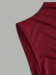 Women's Mock Neck Pleated Crop Top