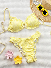Summer Ruffles High Waist Bikini Set