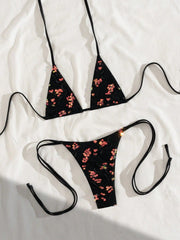 Sexy Black Sequin Bikini Set
