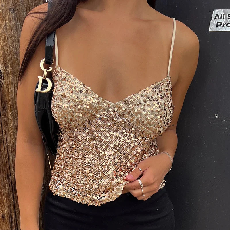 Sequin Glitter Tanks Tops