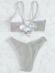 Velvet Ribbed Brazilian Bikini