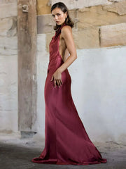 Elegant Satin Maxi Dress