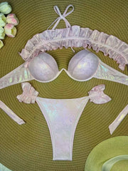Sexy Hole Out Underwire Bikini Set