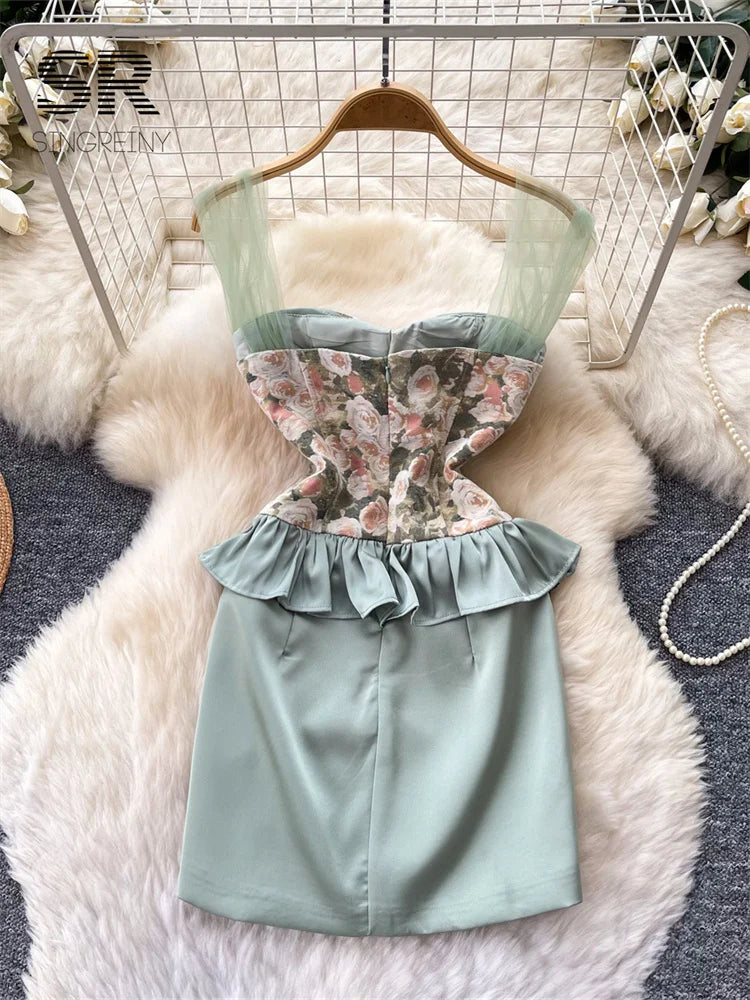 Floral Satin Dress