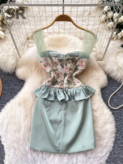 Floral Satin Dress