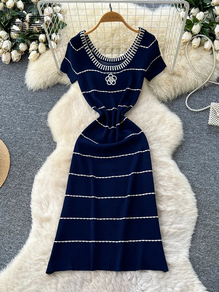 Striped Vacation Long Dress