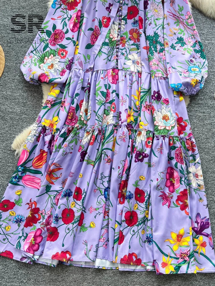 Bohemian Floral Oversize Dress