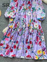Bohemian Floral Oversize Dress