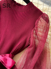 Autumn Embroidery Party Evening Dress