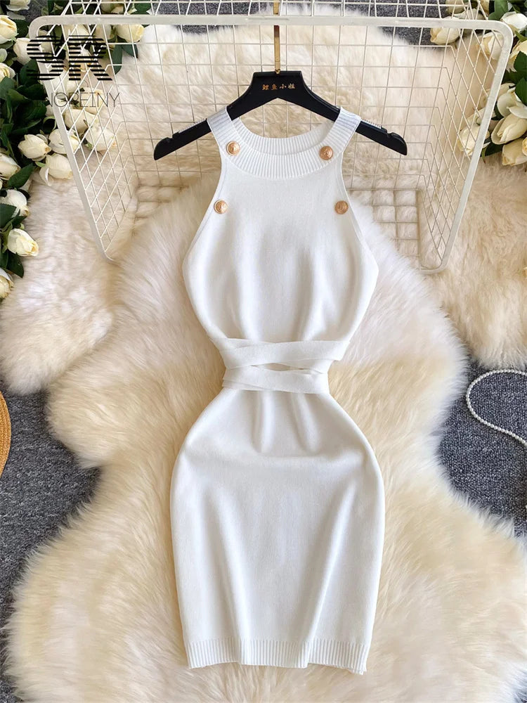 Feminine Halter Chic Dress