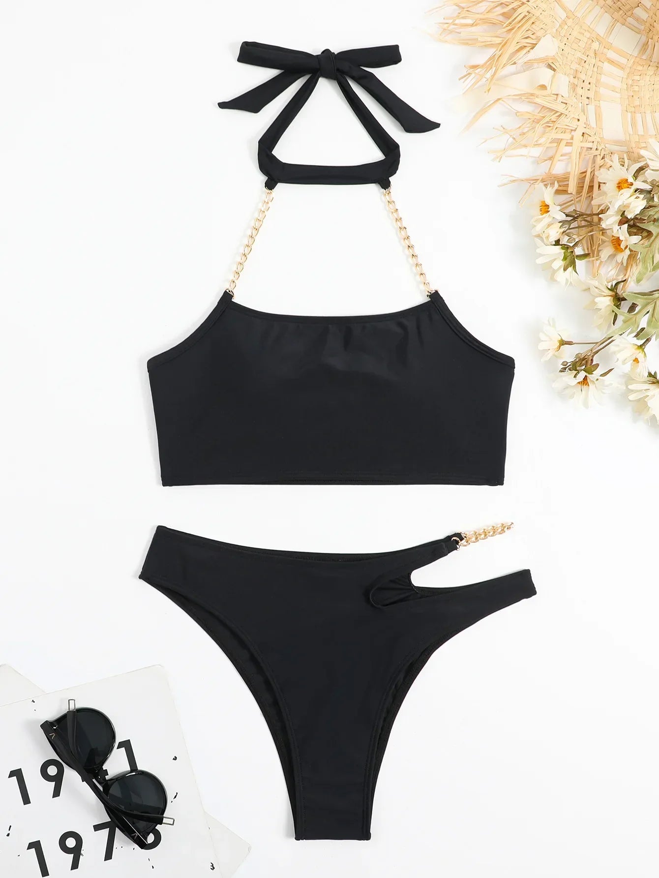 Sexy Metal Strap Bikini